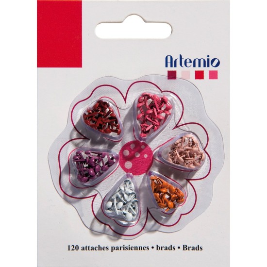 Mini Brads 3mm 120τεμ - κόκκινο Mini Brads 3mm 120τεμ - κόκκινο