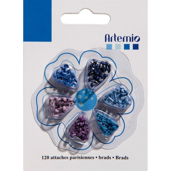 Mini Brads 3mm 120τεμ - μπλε Mini Brads 3mm 120τεμ - μπλε