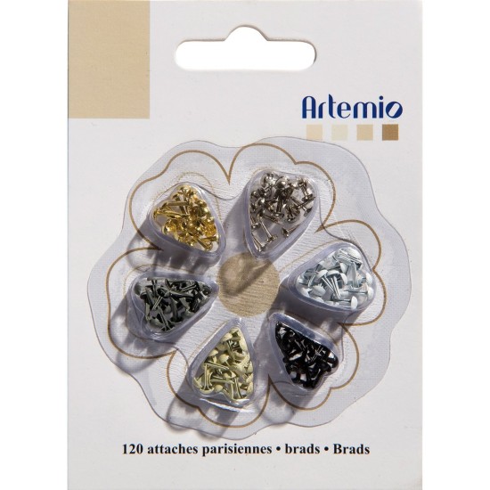 Mini Brads 3mm 120τεμ - κλασικό Mini Brads 3mm 120τεμ - κλασικό