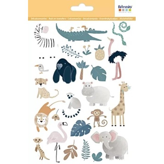 Artemio Rub on Stickers A5 Pretty Safari Artemio Rub on Stickers A5 Pretty Safari