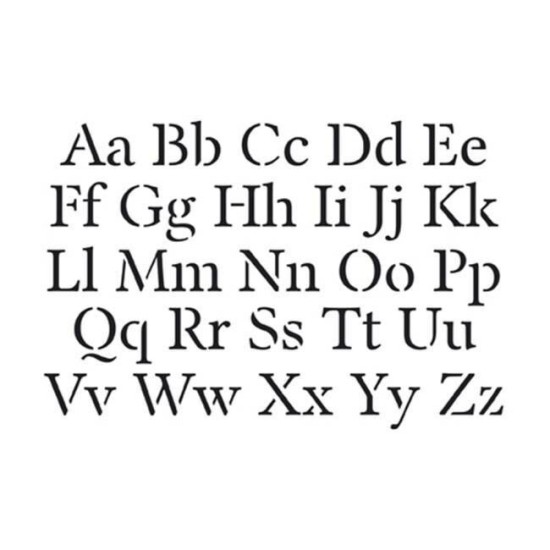 Στενσιλ ABC 19,5x15cm ( Συνολικό μέγεθος) Στενσιλ ABC 19,5x15cm ( Συνολικό μέγεθος)
