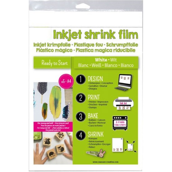 Shrink Plastic Λευκό Εκτυπώσιμο (InkJet) A4 5 Φύλλα Shrink Plastic Λευκό Εκτυπώσιμο (InkJet) A4 5 Φύλλα