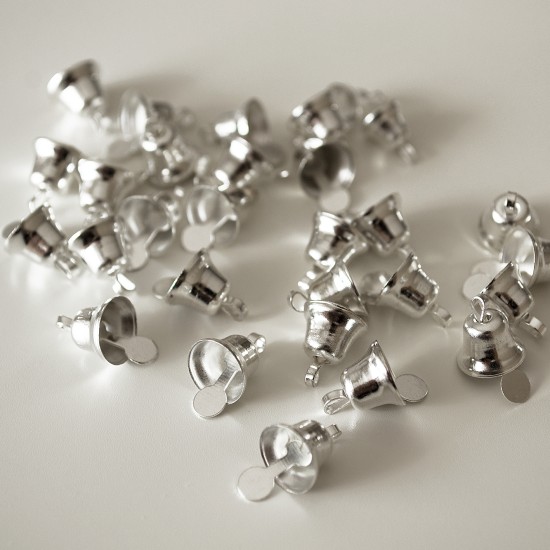 Καμπανάκια 8mm ασημί 30pcs Καμπανάκια 8mm ασημί 30pcs