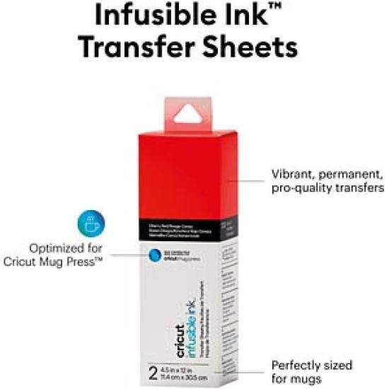 Cricut Joy Infusible Ink Transfer sheets 2τεμ Κόκκινο Cricut Joy Infusible Ink Transfer sheets 2τεμ Κόκκινο