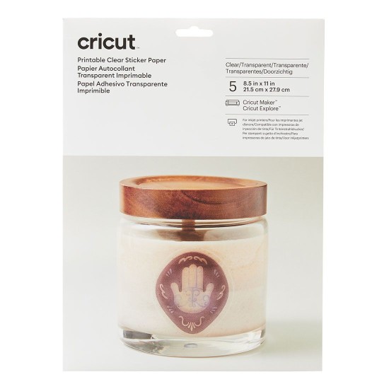 Cricut Εκτυπώσιμα Αυτοκόλλητα Διαφανή Φύλλα - 5φύλλα 21.5cm x 28cm Cricut Εκτυπώσιμα Αυτοκόλλητα Διαφανή Φύλλα - 5φύλλα 21.5cm x 28cm