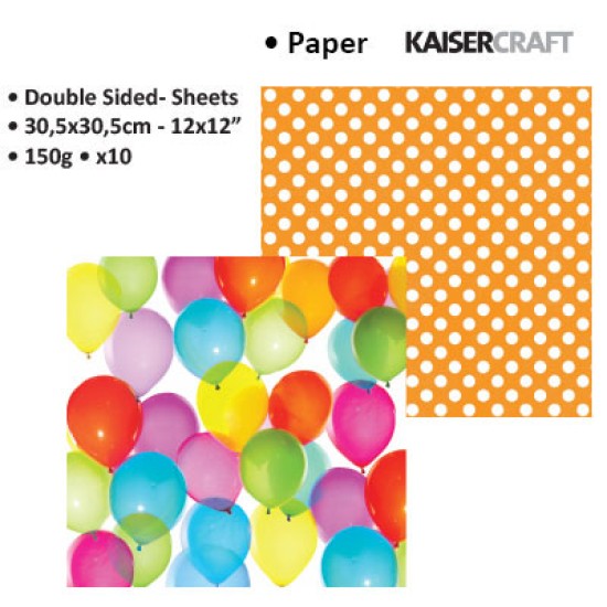 Xαρτόνι χειροτεχνίας 30,5cmx30,5cm 150gr - Balloons Xαρτόνι χειροτεχνίας 30,5cmx30,5cm 150gr - Balloons
