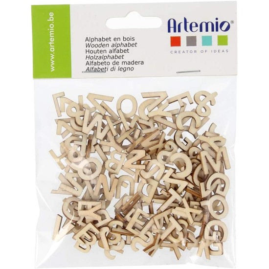 Ξύλινη ΑΒ αγγλικα 1,3cm 162τεμ