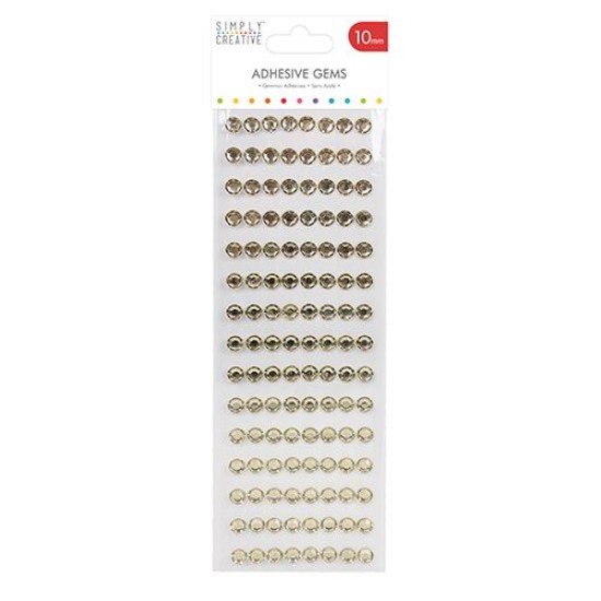 Xρυσές Αυτοκόλλητες Πέτρες 10mm 120τεμ Xρυσές Αυτοκόλλητες Πέτρες 10mm 120τεμ