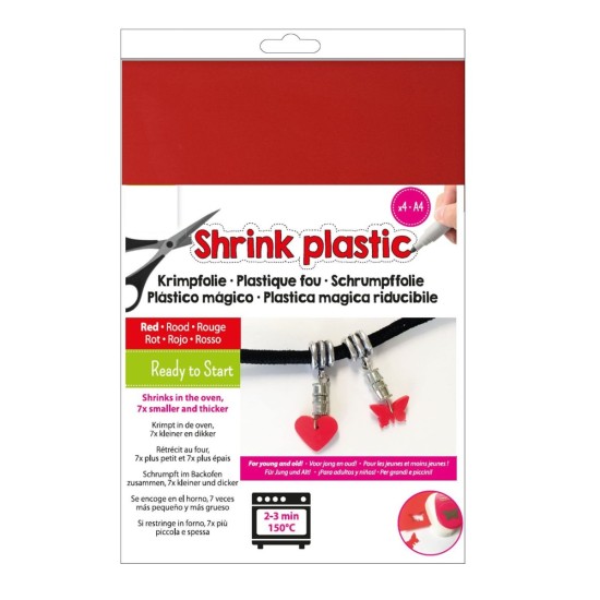 Shrink plastic κόκκινο A4 4 φύλλα Shrink plastic κόκκινο A4 4 φύλλα