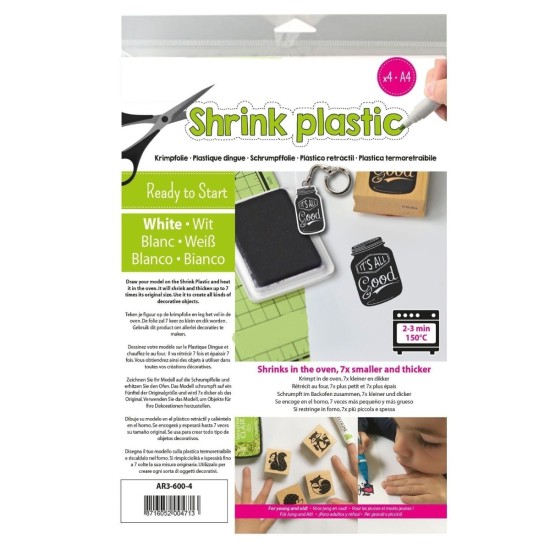 Shrink plastic λευκό A4, 4 φύλλα Shrink plastic λευκό A4, 4 φύλλα