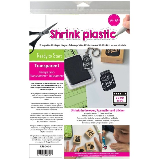 Shrink Plastic Transparent (Διάφανο) 4τεμ Α4 Shrink Plastic Transparent (Διάφανο) 4τεμ Α4
