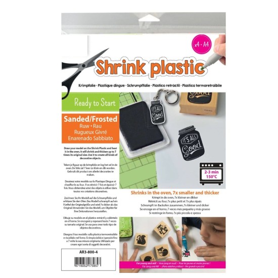 Shrink plastic frosted A4, 4 φύλλα Shrink plastic frosted A4, 4 φύλλα