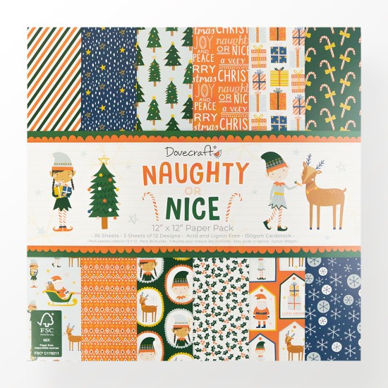 Σετ Χαρτόνια Χειροτεχνίας Naughty or Nice 36φ 30cm X 30cm 150gr Σετ Χαρτόνια Χειροτεχνίας Naughty or Nice 36φ 30cm X 30cm 150gr