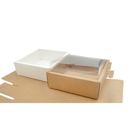 ΧΑΡΤΙΝΟ ΚΟΥΤΙ ME KAΠΑΚΙ ΖΕΛΑΤΙΝΑ 20cm x 20cm x 7cm 0402231 ΧΑΡΤΙΝΟ ΚΟΥΤΙ ME KAΠΑΚΙ ΖΕΛΑΤΙΝΑ 20cm x 20cm x 7cm 0402231