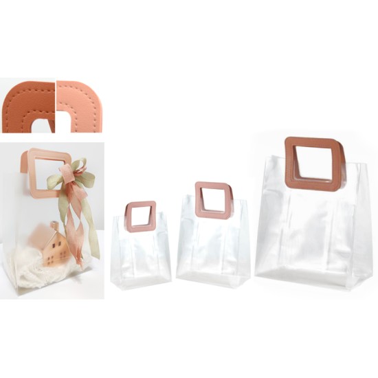 TΣΑΝΤΑ ΔΙΑΦΑΝΗ PVC ΜΕ ΔΕΡΜΑΤΙΝΑ ΧΕΡΟΥΛΙΑ 28cm x 23cm x 13cm 0402338 TΣΑΝΤΑ ΔΙΑΦΑΝΗ PVC ΜΕ ΔΕΡΜΑΤΙΝΑ ΧΕΡΟΥΛΙΑ 28cm x 23cm x 13cm 0402338