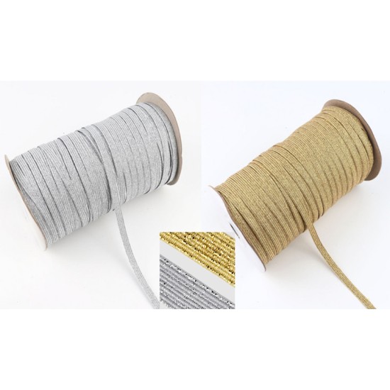 ΚΟΡΔΕΛΑ ΕΛΑΣΤΙΚΗ ΧΡΥΣΟ/ΑΣΗΜΙ 3mm x 180m 0501145