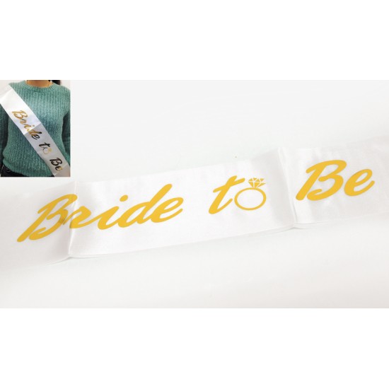ΚΟΡΔΕΛΑ ΣΑΤΕΝ Bride to be 160cm x 9.5cm 0501306 ΚΟΡΔΕΛΑ ΣΑΤΕΝ Bride to be 160cm x 9.5cm 0501306