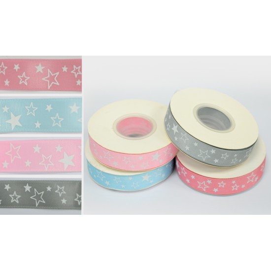 ΚΟΡΔΕΛΑ ΓΚΡΟ ΜΕ ΛΕΥΚΟ ΑΣΤΕΡΙ 2cm x 25Y 0501324 ΚΟΡΔΕΛΑ ΓΚΡΟ ΜΕ ΛΕΥΚΟ ΑΣΤΕΡΙ 2cm x 25Y 0501324