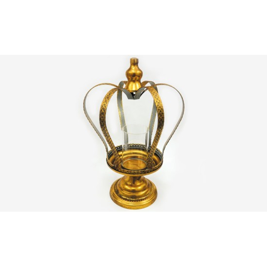 ΜΕΤΑΛΛΙΚΟ ΚΗΡΟΠΗΓΙΟ ΚΟΡΩΝΑ ΜΕ ΒΑΣΗ 43cm x 16cm 6J7120 0503245