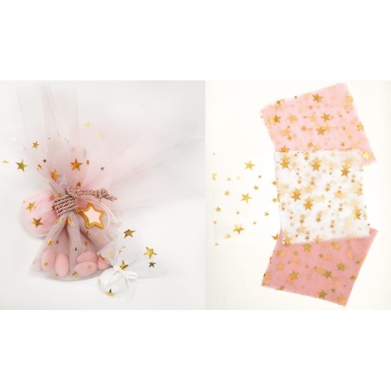 ΤΟΥΛΙ ΜΕ ΧΡΥΣΑ ΑΣΤΕΡΙΑ 29cm x 29cm 0527277 ΤΟΥΛΙ ΜΕ ΧΡΥΣΑ ΑΣΤΕΡΙΑ 29cm x 29cm 0527277