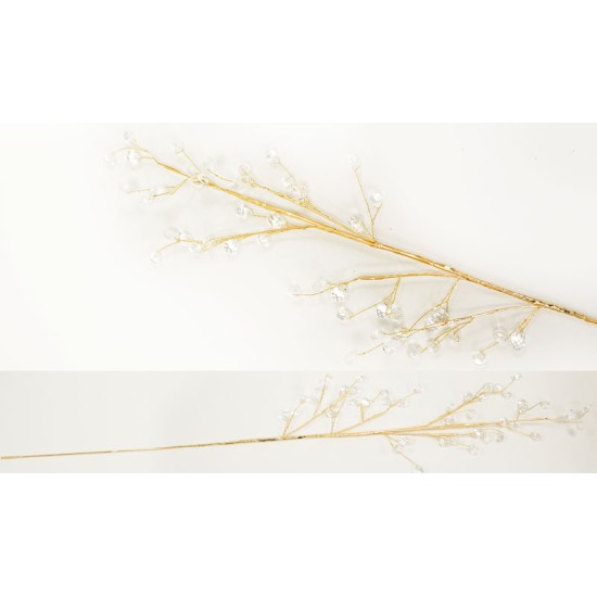 ΚΛΑΔΙ ΧΡΥΣΟ ΜΕ ΚΡΥΣΤΑΛΛΑΚΙΑ 76cm 0530100 ΚΛΑΔΙ ΧΡΥΣΟ ΜΕ ΚΡΥΣΤΑΛΛΑΚΙΑ 76cm 0530100