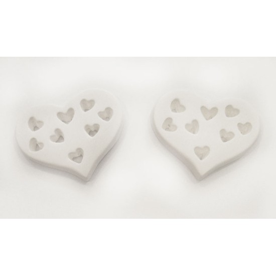 ΓΥΨΙΝΗ ΚΑΡΔΙΑ ΜΕ ΚΑΡΔΟΥΛΕΣ 6cm x 5cm 0532003