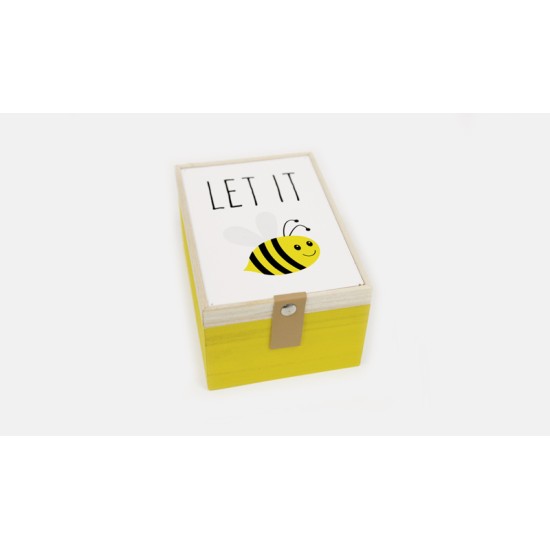 ΞΥΛΙΝΟ ΚΟΥΤΙ LET IT BEE 10.5cm x 15cm BR-F87605-1 0621276 ΞΥΛΙΝΟ ΚΟΥΤΙ LET IT BEE 10.5cm x 15cm BR-F87605-1 0621276