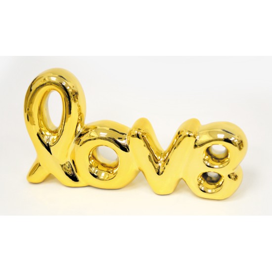 ΚΕΡΑΜΙΚΟ ΧΡΥΣΟ LOVE 24cm x 13.5cm FH-220511 0621410 ΚΕΡΑΜΙΚΟ ΧΡΥΣΟ LOVE 24cm x 13.5cm FH-220511 0621410