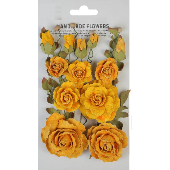 Χειροποίητα λουλούδια Eleanor Honey Apricot 20τεμ Χειροποίητα λουλούδια Eleanor Honey Apricot 20τεμ