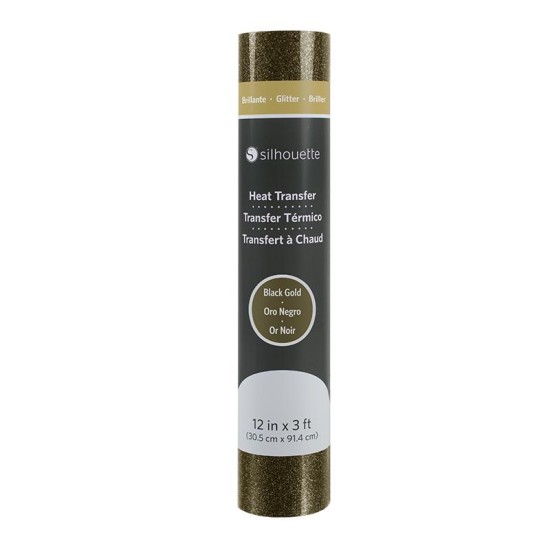 GLITTER HEAT TRANSFER – BLACK-GOLD GLITTER HEAT TRANSFER – BLACK-GOLD