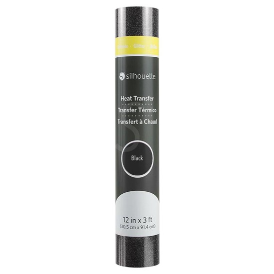 GLITTER HEAT TRANSFER - BLACK GLITTER HEAT TRANSFER - BLACK