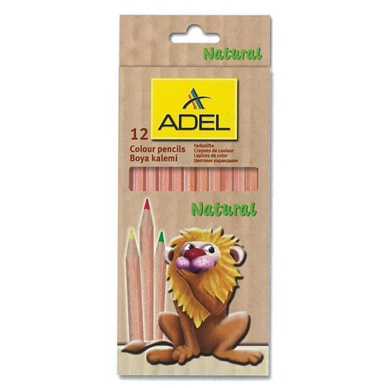 Adel ξυλομπογιές natural 12 χρώματα Adel ξυλομπογιές natural 12 χρώματα