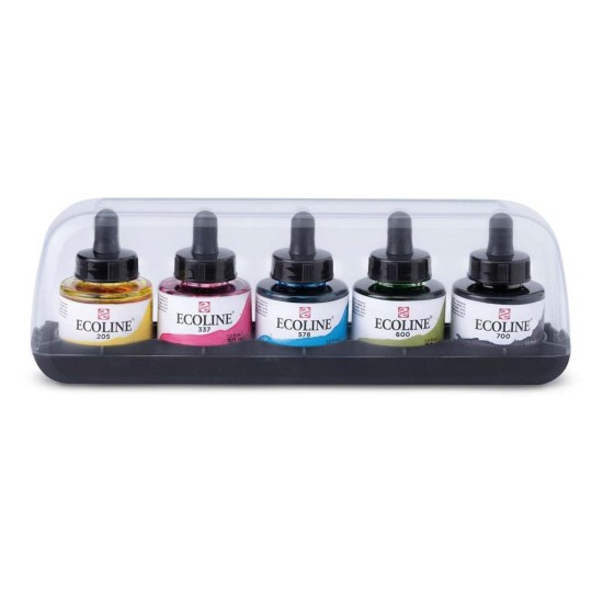 Talens Ecoline υγρό χρώμα για ακουαρέλα σετ 5 τεμαχίων x 30ml Talens Ecoline υγρό χρώμα για ακουαρέλα σετ 5 τεμαχίων x 30ml