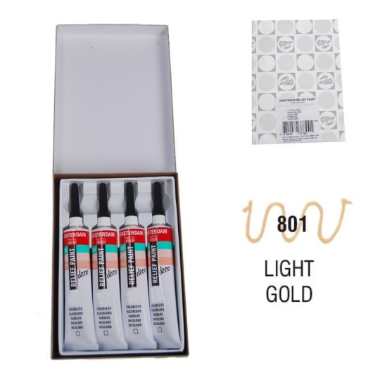 Talens χρώμα decorfin relief paint 801 gold 20ml Talens χρώμα decorfin relief paint 801 gold 20ml