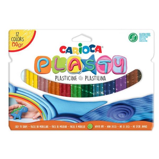 Carioca πλαστελίνη σε ράβδους 12 χρώματα 150gr. σε blister Carioca πλαστελίνη σε ράβδους 12 χρώματα 150gr. σε blister