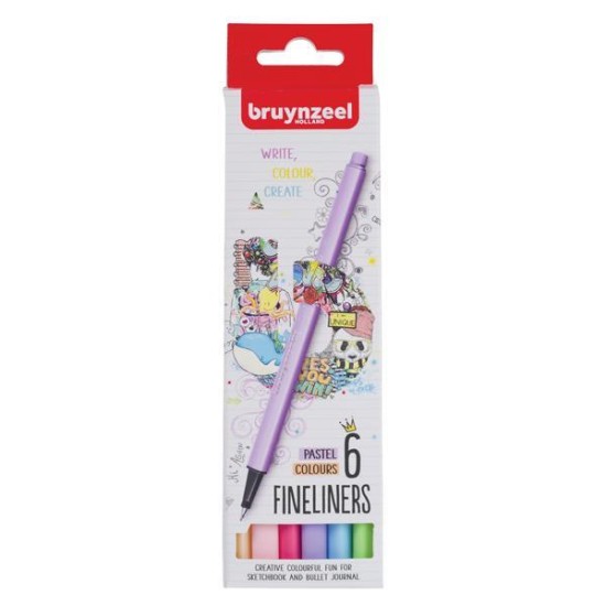 Bruynzeel College σετ 6 μαρκαδοράκια παστέλ χρώματα Bruynzeel College σετ 6 μαρκαδοράκια παστέλ χρώματα