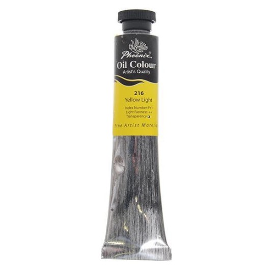 Phoenix χρώμα λαδιού 216 yellow light, σωληνάριο 50ml Phoenix χρώμα λαδιού 216 yellow light, σωληνάριο 50ml