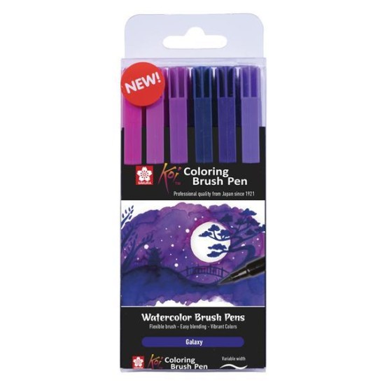 Sakura Koi Galaxy brush markers σετ 6 τεμ. Sakura Koi Galaxy brush markers σετ 6 τεμ.