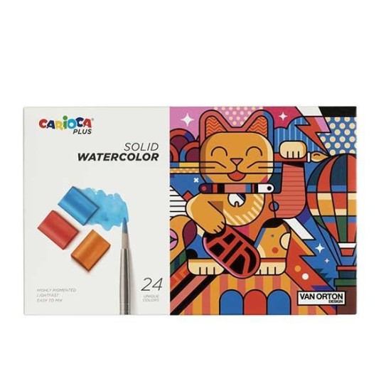 Carioca plus χρώματα ακουαρέλας 24 τεμ. με πινέλο Carioca plus χρώματα ακουαρέλας 24 τεμ. με πινέλο