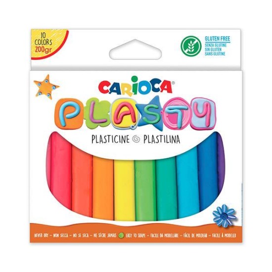 Carioca πλαστελίνη σε ράβδους 10χρώματα, 200gr. σε blister Carioca πλαστελίνη σε ράβδους 10χρώματα, 200gr. σε blister