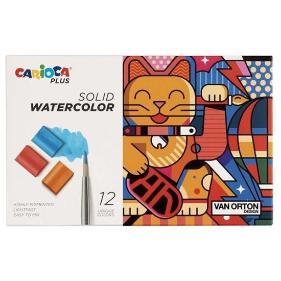 Carioca plus χρώματα ακουαρέλας 12 τεμ. με πινέλο Carioca plus χρώματα ακουαρέλας 12 τεμ. με πινέλο