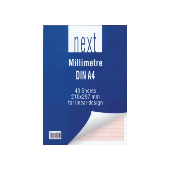 Next μπλοκ μιλιμετρέ DIN Α4 21x29,7εκ. Next μπλοκ μιλιμετρέ DIN Α4 21x29,7εκ.