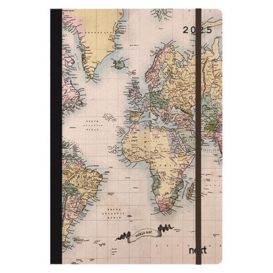Next ημερολόγιο 2025 Trends ημερήσιο flexi με λάστιχο 12x17εκ. World map II Next ημερολόγιο 2025 Trends ημερήσιο flexi με λάστιχο 12x17εκ. World map II