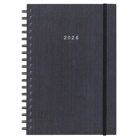 Next ημερολόγιο 2026 fabric plus ημερήσιο σπιράλ γκρι 17x25εκ. Δυνατότητα εκτύπωσης Next ημερολόγιο 2026 fabric plus ημερήσιο σπιράλ γκρι 17x25εκ. Δυνατότητα εκτύπωσης