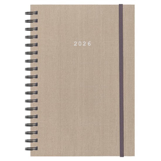 Next ημερολόγιο 2026 fabric plus ημερήσιο σπιράλ μπεζ 17x25εκ. Δυνατότητα εκτύπωσης Next ημερολόγιο 2026 fabric plus ημερήσιο σπιράλ μπεζ 17x25εκ. Δυνατότητα εκτύπωσης