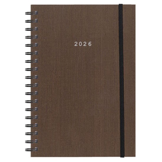 Next ημερολόγιο 2026 fabric plus ημερήσιο σπιράλ καφέ 12x17εκ. Δυνατότητα εκτύπωσης Next ημερολόγιο 2026 fabric plus ημερήσιο σπιράλ καφέ 12x17εκ. Δυνατότητα εκτύπωσης