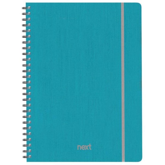 Next fabric τετράδιο σπιράλ λάστιχο γαλάζιο 21x29εκ. 140φ. 4θ Next fabric τετράδιο σπιράλ λάστιχο γαλάζιο 21x29εκ. 140φ. 4θ