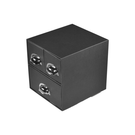 Next συρταριέρα 3συρτ. classic μαύρα - μεταλ. λαβές Υ21x22x23εκ. Next συρταριέρα 3συρτ. classic μαύρα - μεταλ. λαβές Υ21x22x23εκ.