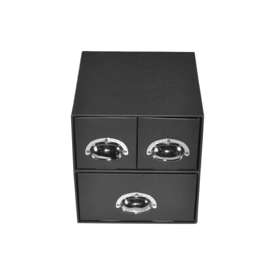 Next συρταριέρα 3συρτ. classic μαύρα - μεταλ. λαβές Υ21x22x23εκ. Next συρταριέρα 3συρτ. classic μαύρα - μεταλ. λαβές Υ21x22x23εκ.