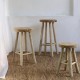 Σκαμπό μπαρ Nextdeco Kiana ξύλο teak Υ76x∅31εκ